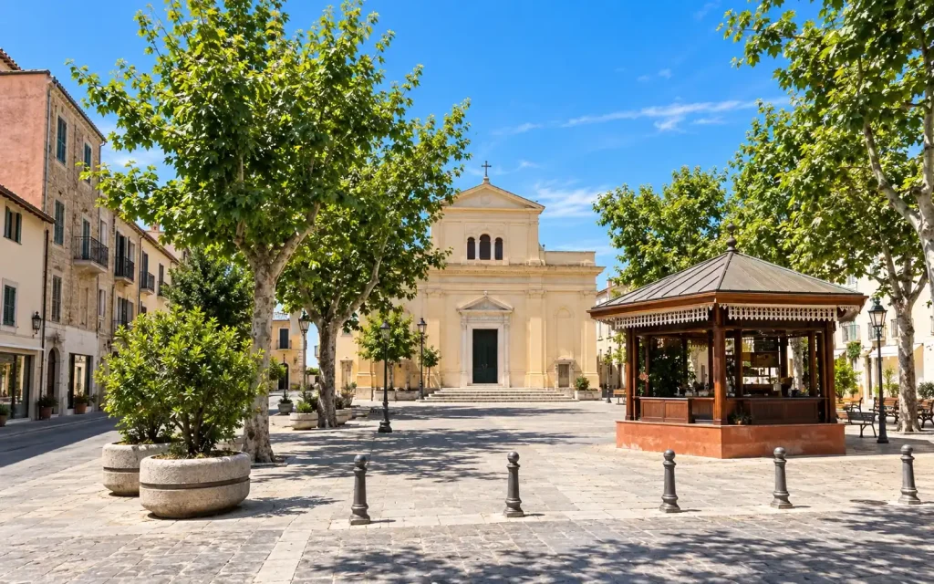 Place du centre-ville de La Crau dans le Var
