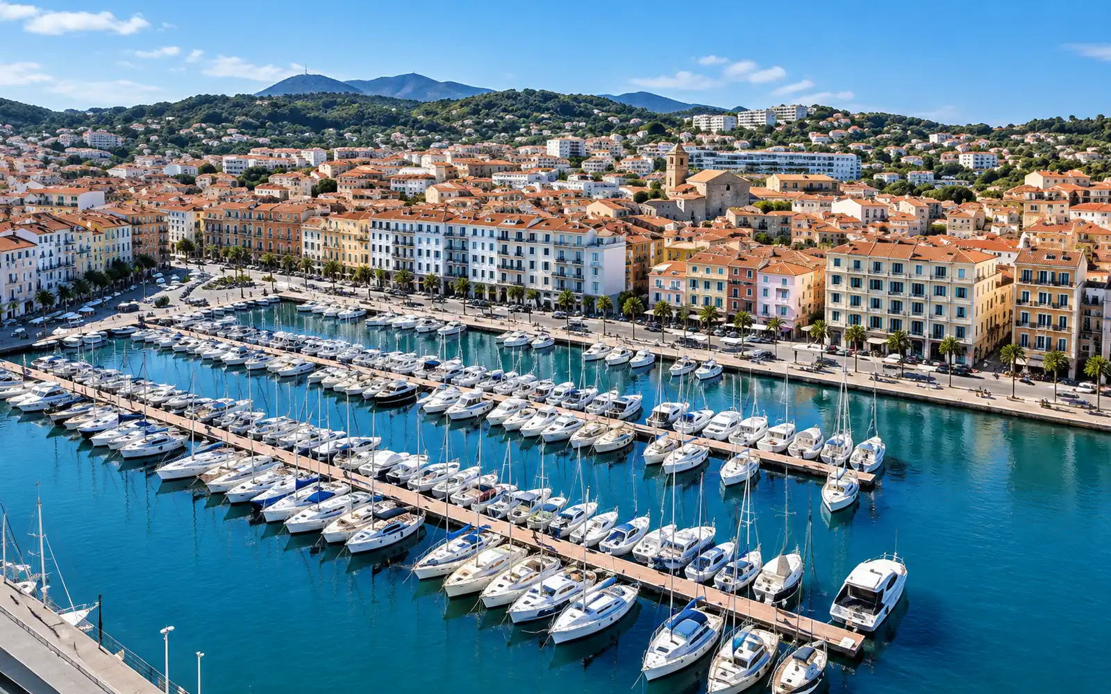 Vue du port et du centre de La Seyne-sur-Mer